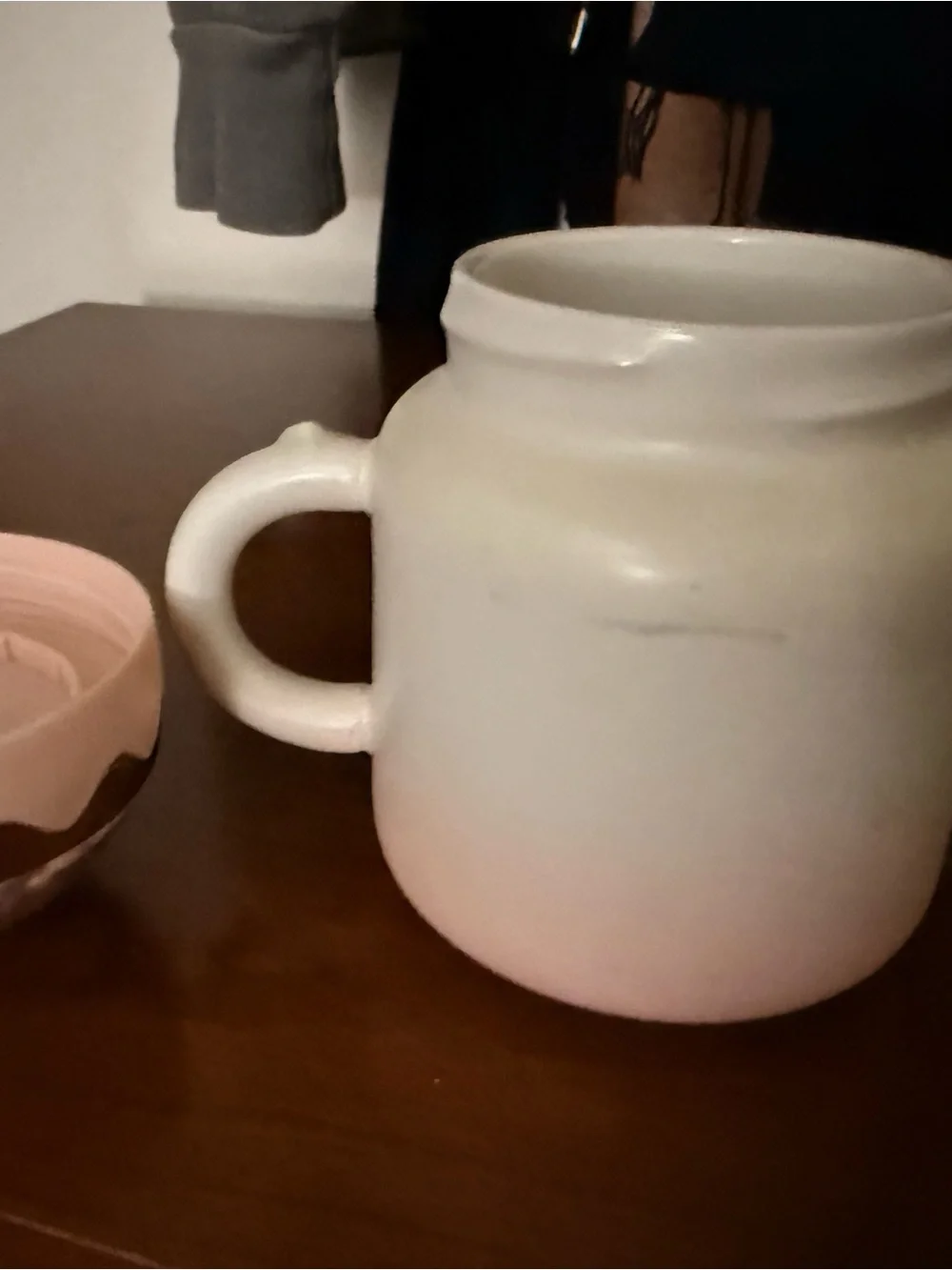 Sakura Pink Ceramic Coffee Mug with Decorative Dome Lid